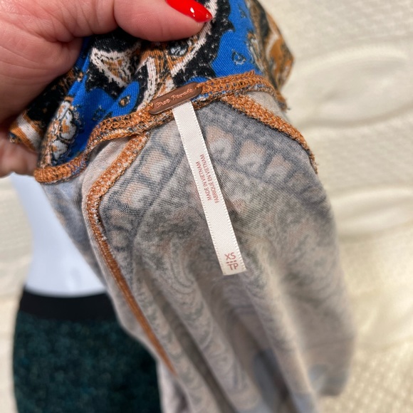 Free People Eclipse combo chase me stylish colorful top/blouse - Picture 11 of 16